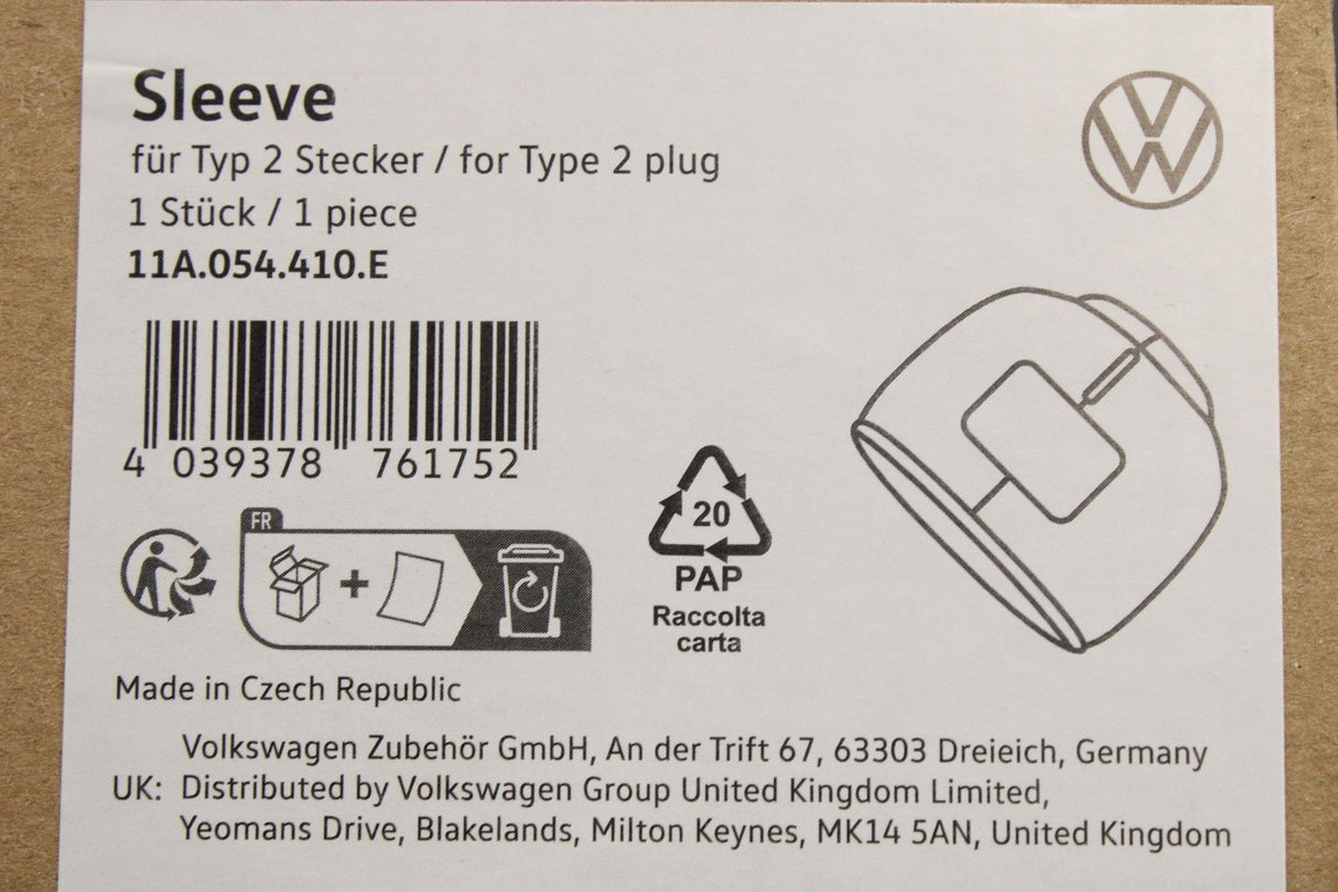 VW protective cover cap for EV charging cable (type 2) 11A054410E