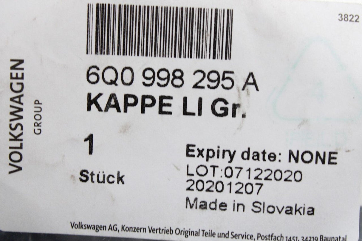 VW Polo 05-09 headlight range control motor repair kit (left) 6Q0998295A