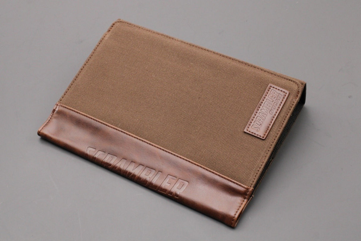 Ducati Scramber leather / canvas service wallet folder