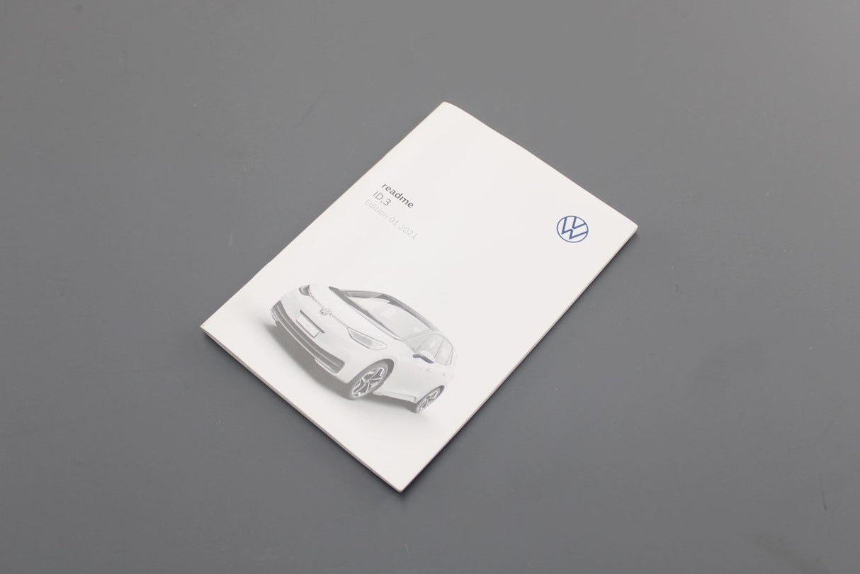 VW ID.3 readme user manual (edition 01.2021) 10A012720AA