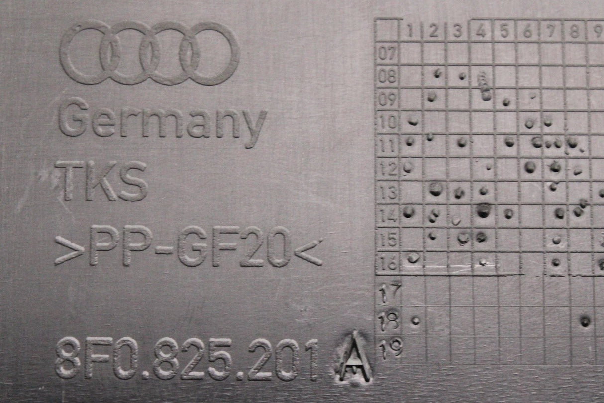 Audi RS5 Cabriolet 2013-16 underbody trim (front left) 8F0825201B