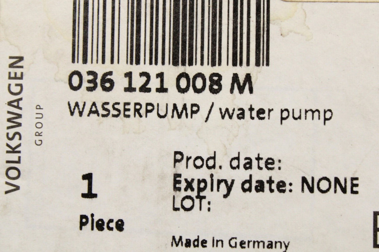 VW Golf Skoda Fabia SEAT Leon 1.4 coolant water pump (petrol) 036121008M