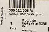 VW Golf Skoda Fabia SEAT Leon 1.4 coolant water pump (petrol) 036121008M
