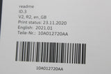 VW ID.3 readme user manual (edition 01.2021) 10A012720AA