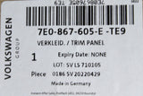 VW Transporter T6 tailgate boot lid trim panel board 7E0867605E TE9