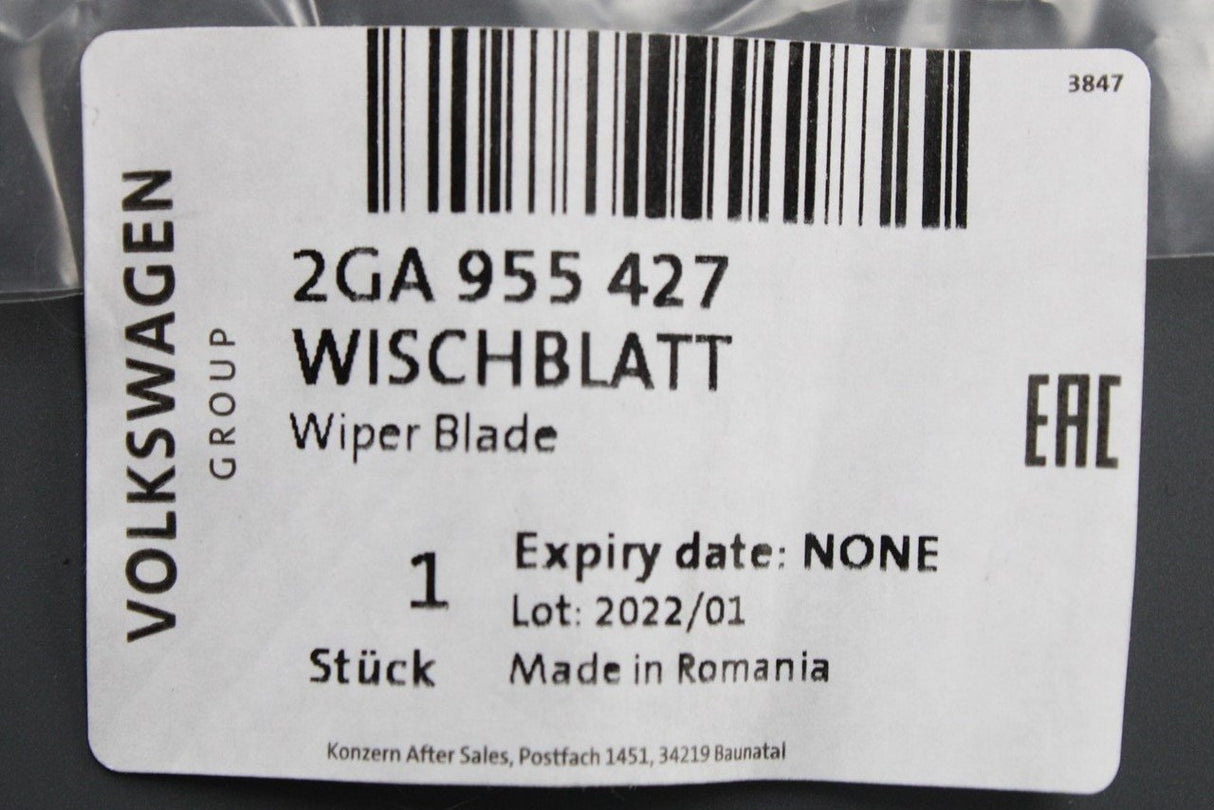 VW T-Roc 2018-on tailgate wiper blade 320mm (rear) 2GA955427