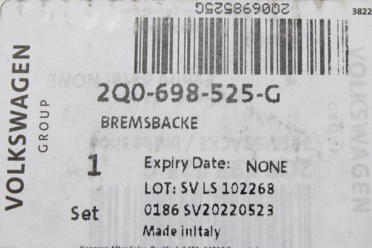 VW Polo AW Audi A1 Skoda SEAT 18-on brake shoes set (rear) 2Q0698525G