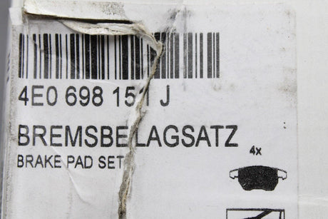 VW Phaeton 11-16 Audi A6 A8 03-11 brake pad set (front) 4E0698151J