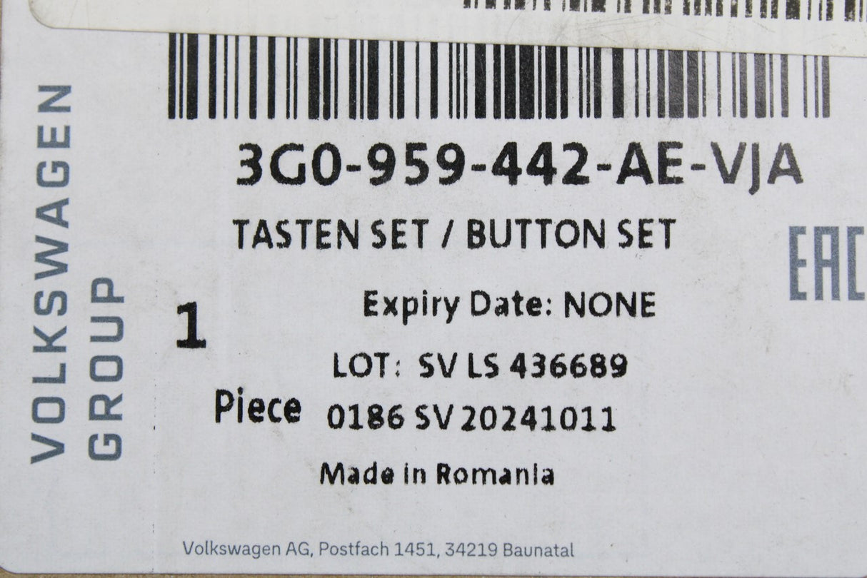 VW Golf MK8 Passat T-Roc T6.1 steering wheel buttons set 3G0959442AE VJA
