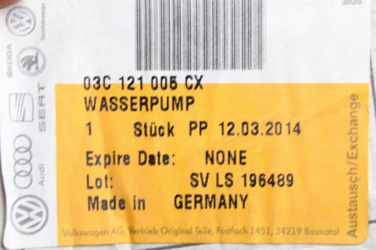 VW Golf MK5 Polo 9N/3 coolant water pump (1.4 1.6 FSI) 03C121005CX