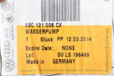 VW Golf MK5 Polo 9N/3 coolant water pump (1.4 1.6 FSI) 03C121005CX