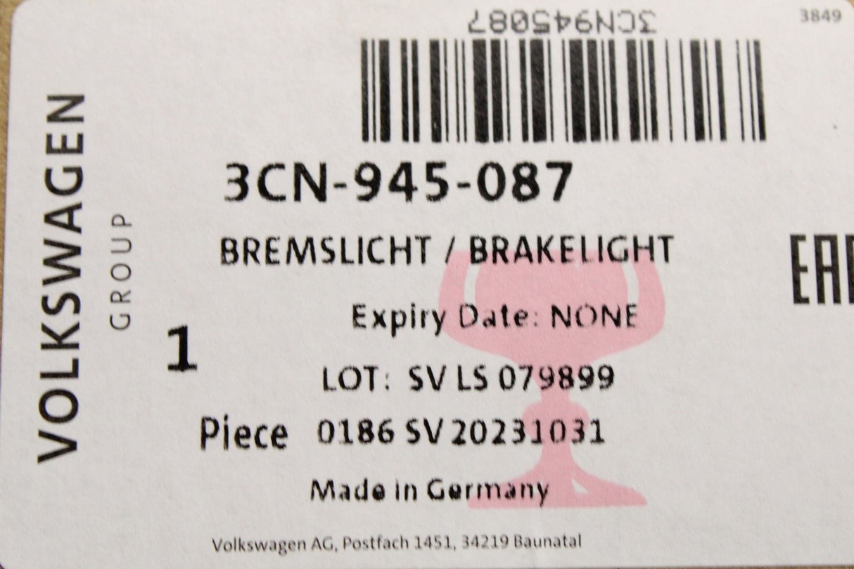VW Sharan Up! Skoda Fabia SEAT Mii 3rd high level brake light 3CN945087