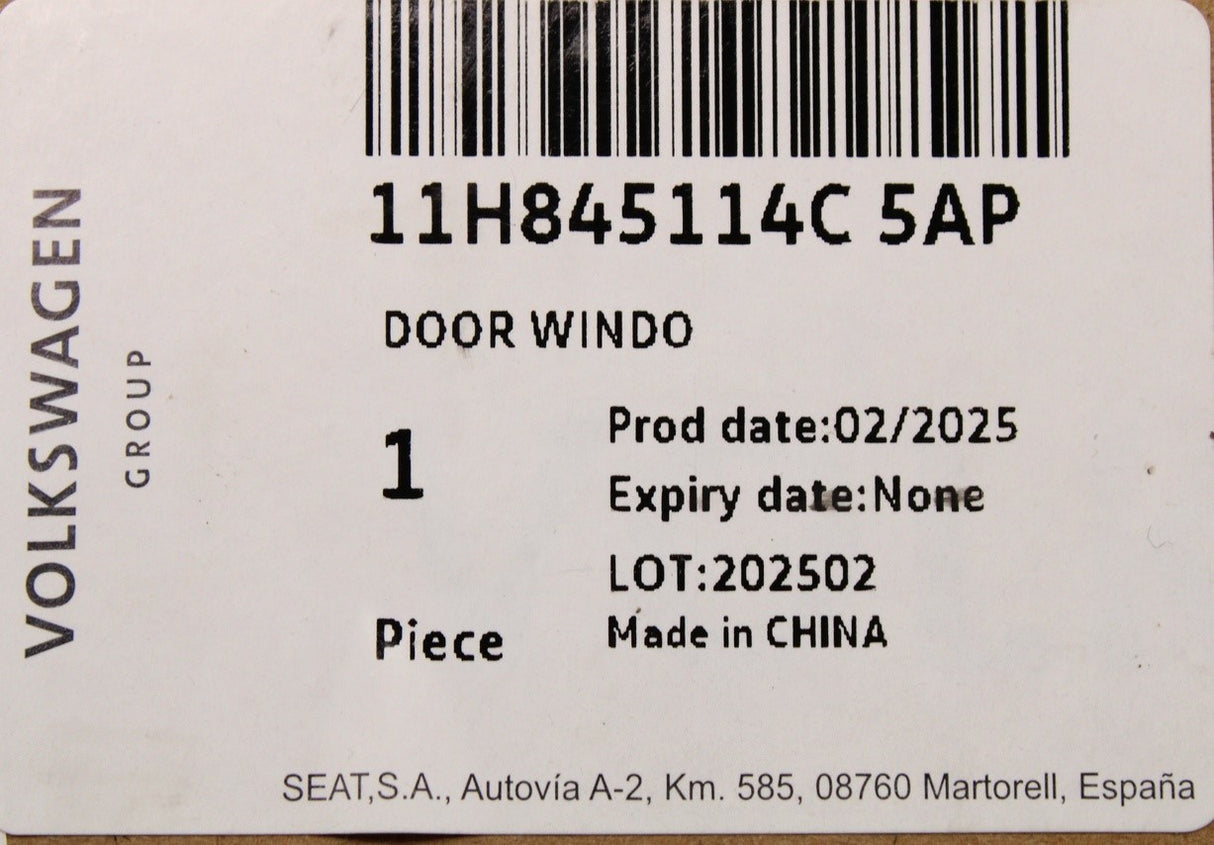 CUPRA Tavascan 2024-on front A-Pillar window (right) 11H845114C 5AP