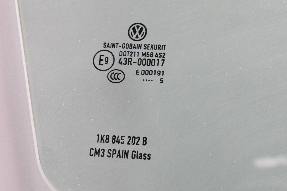 VW Scirocco 2009-2018 door window drop glass (front right) 1K8845202B
