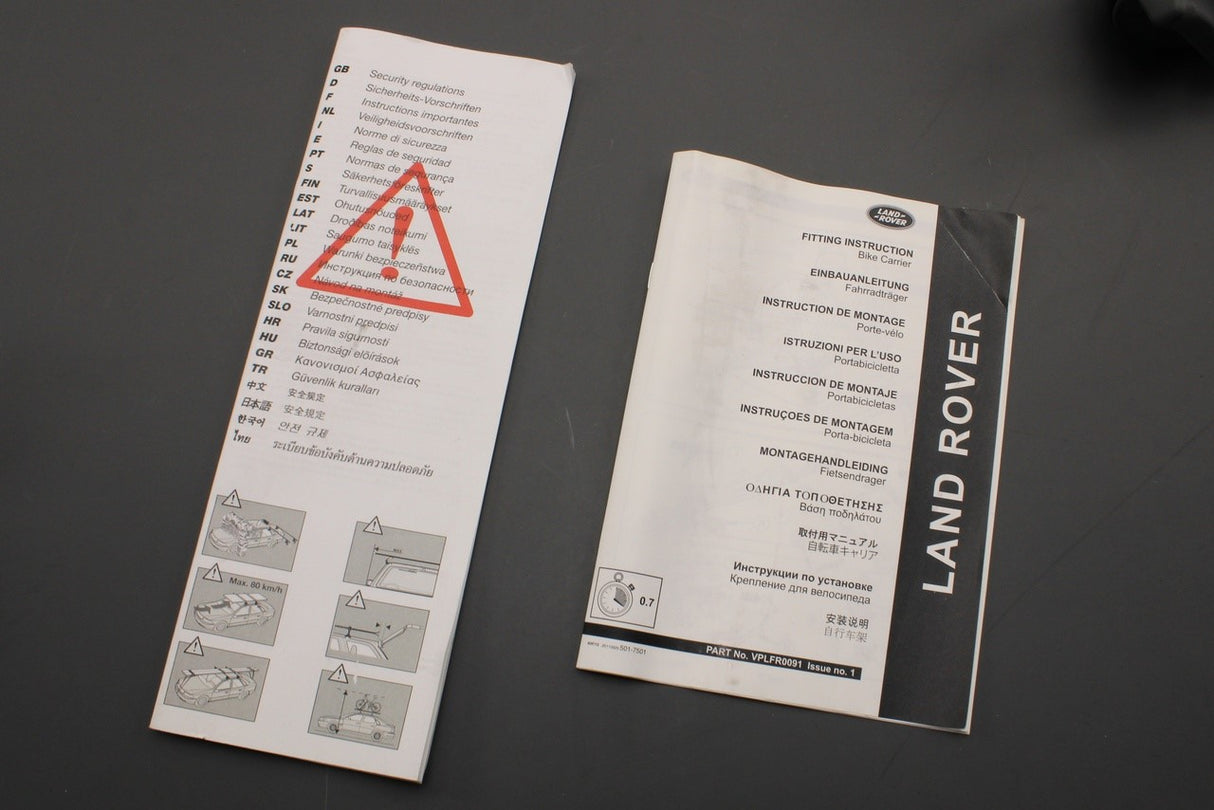 Land Rover accessory roof bar bicycle carrier VPLFR0091