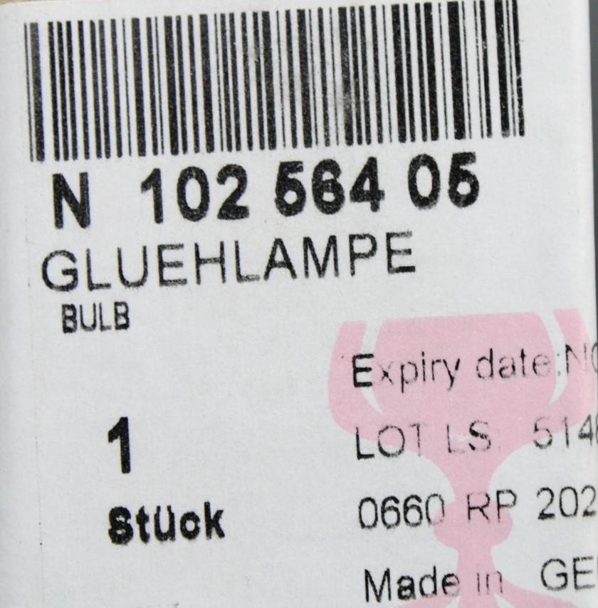 VW Audi longlife yellow indicator bulb (PY21W) N10256405