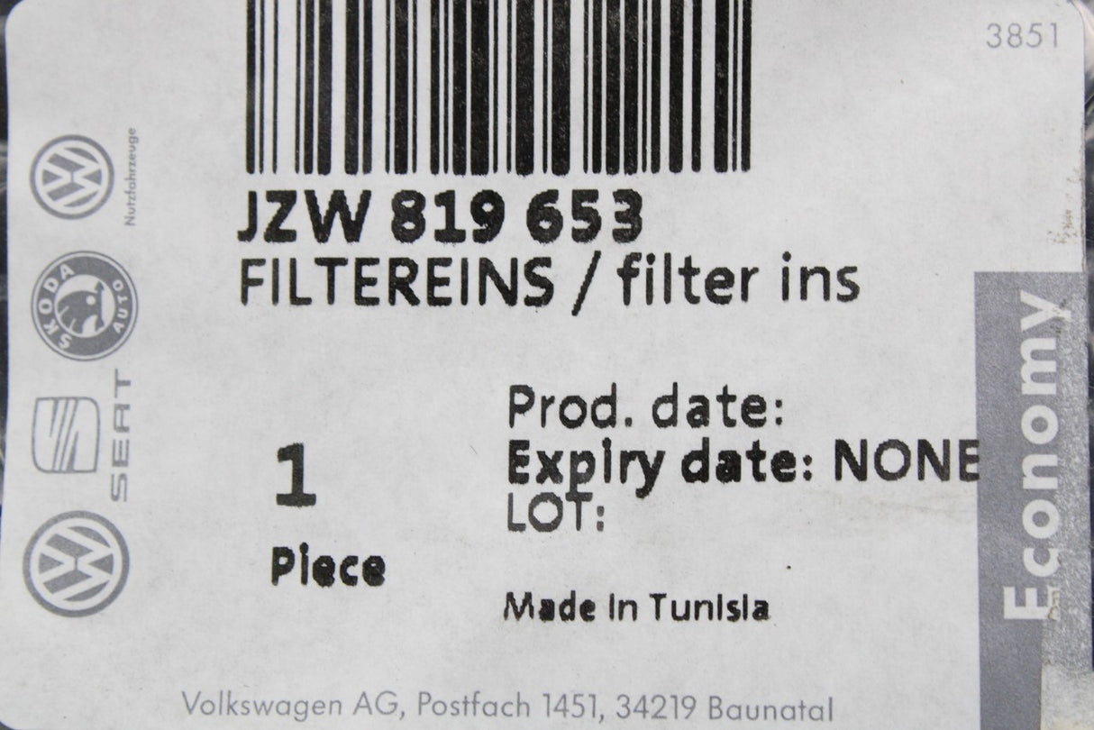 VW Polo 6N 6N2 Lupo Golf Audi Skoda SEAT pollen filter element JZW819653