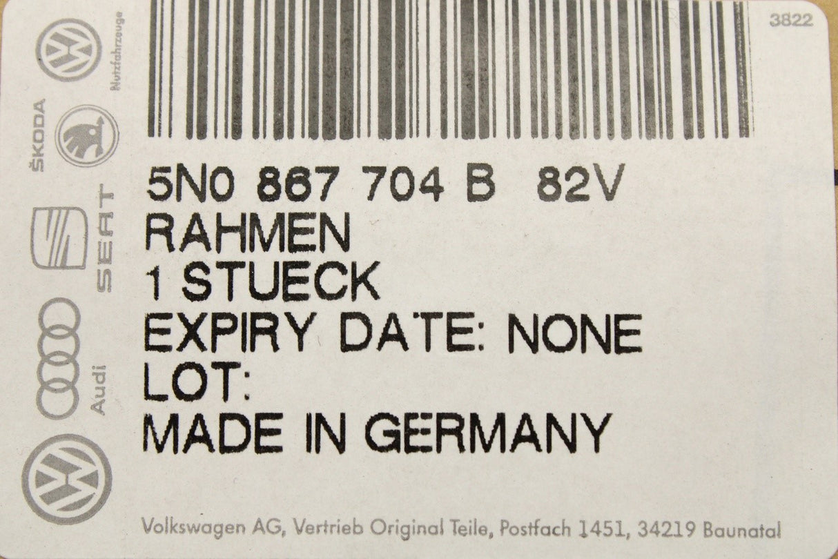 VW Tiguan 2008-2011 parcel shelf holding trim (right) 5N0867704B 82V