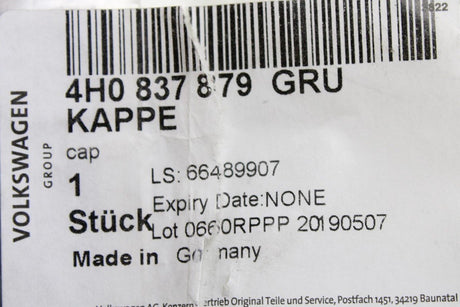 Audi A6 A7 A8 Q7 RS6 RS7 door handle lock cap (left) 4H0837879 GRU