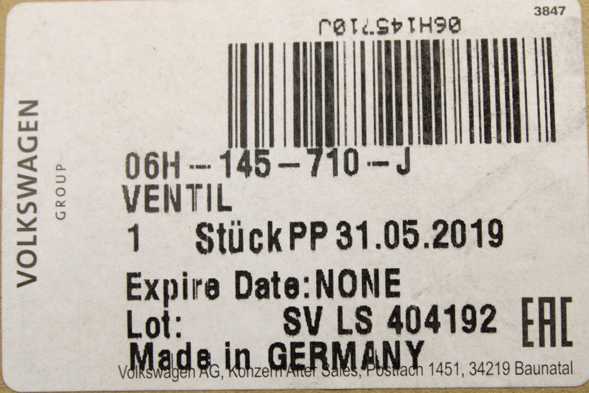 VW Audi Skoda 1.4 1.8 2.0 2.5 cut-off valve (TSI) 06H145710J