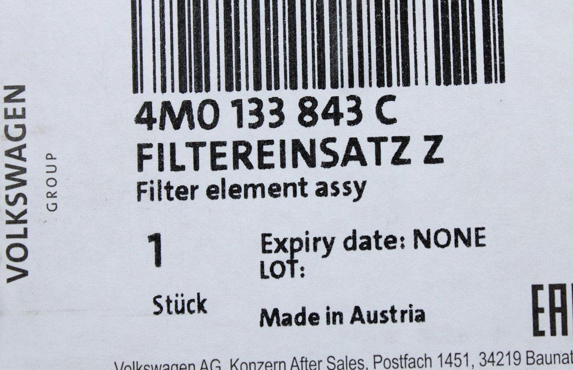 VW Touareg 2018-On Audi Q7 Q8 2016-On Air filter 2.0L 3.0L 4M0133843C