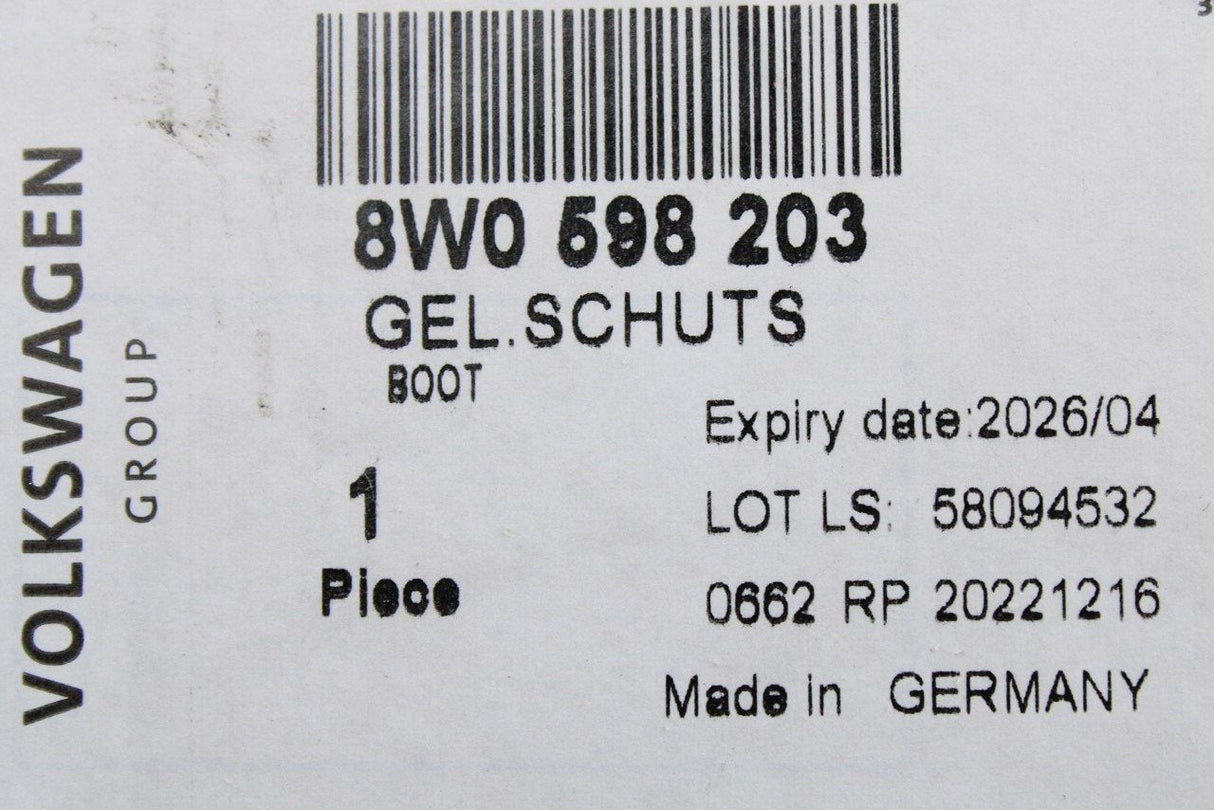 Audi A4 A5 2016-on CV boot joint kit (rear outer) 8W0598203