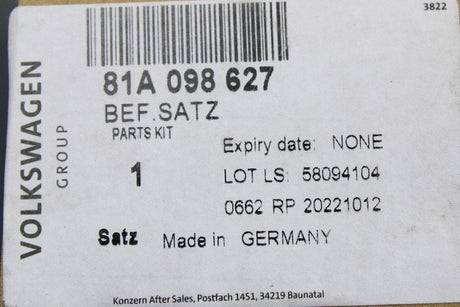 Audi Q2 2017-on bumper attachment fixings set (rear) 81A098627