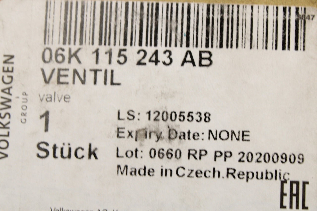 VW Audi Skoda SEAT 2012-on piston cooling control valve 06K115243AB
