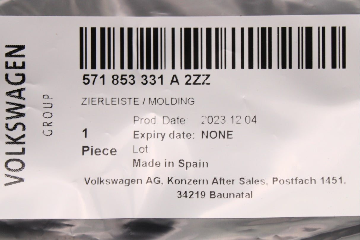 VW Tiguan 2024-on bumper trim (rear left) 571853331A 2ZZ
