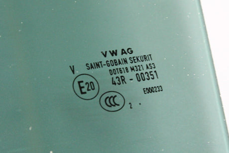 Skoda Rapid SEAT Toledo tinted door window glass (left, rear) 5JA845205B