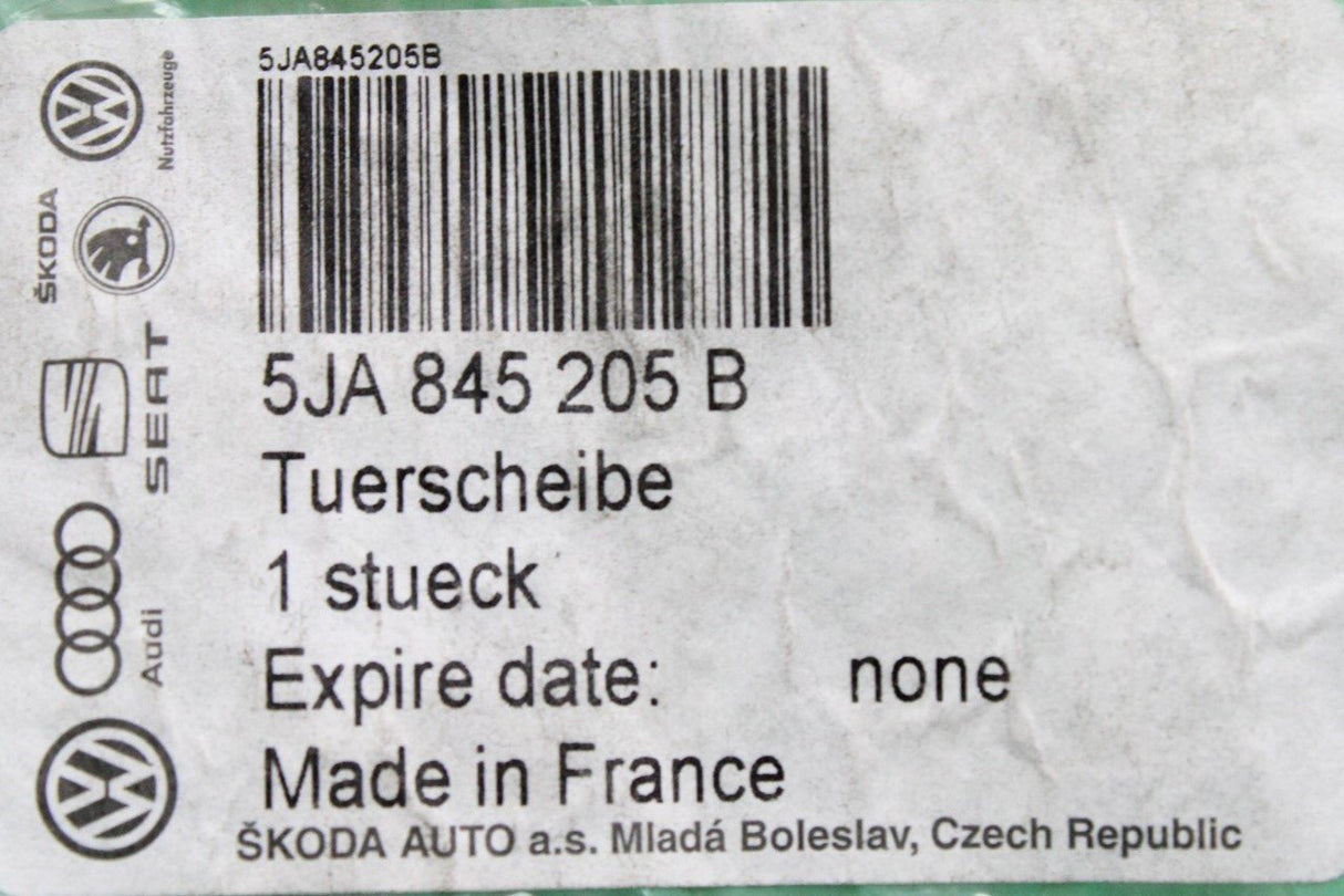 Skoda Rapid SEAT Toledo tinted door window glass (left, rear) 5JA845205B