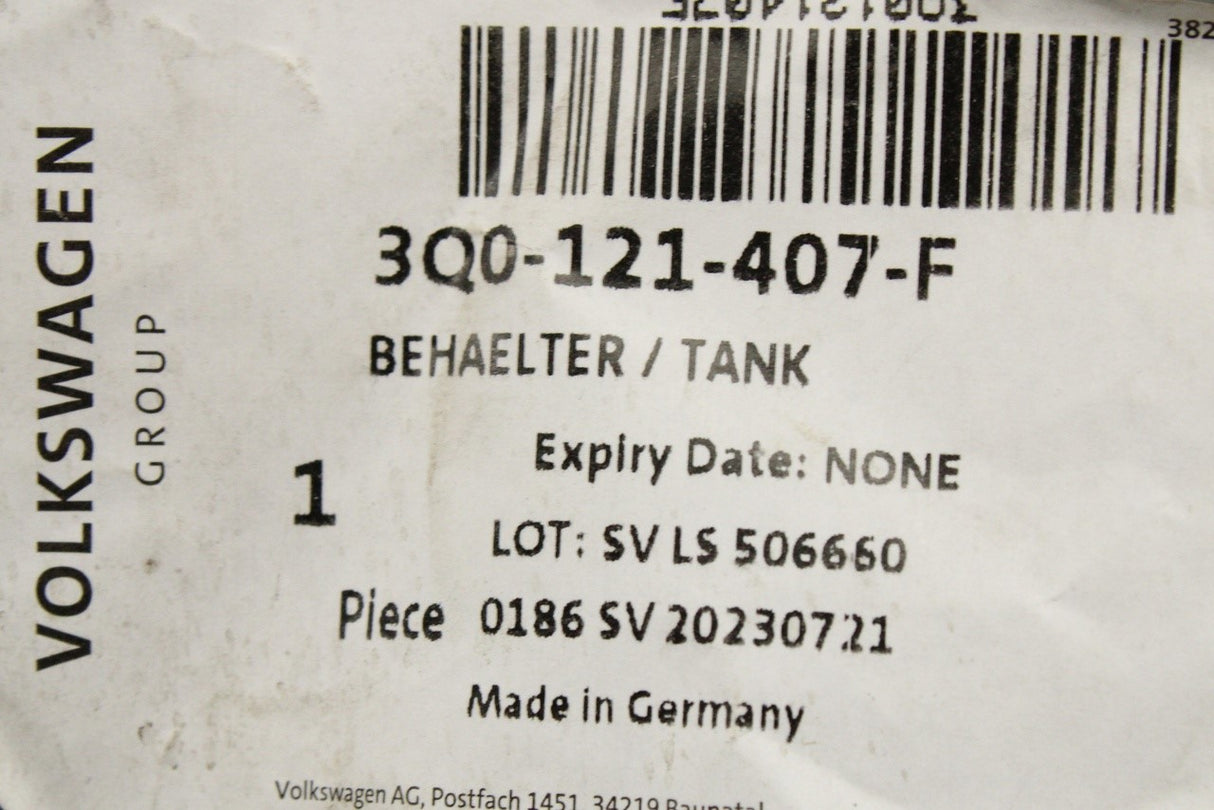VW Arteon 2017-on coolant reservoir header tank 3Q0121407F