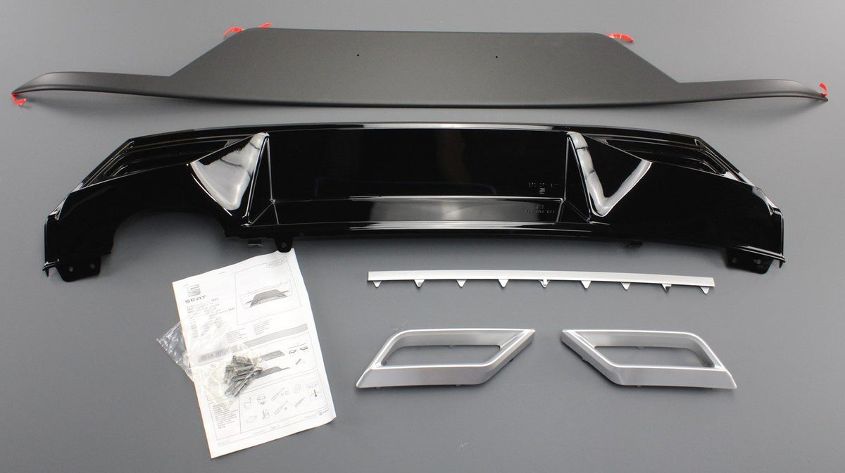 SEAT Ibiza 2018-on accessory rear bumper sports diffuser 6F0071611 9B9, view 1