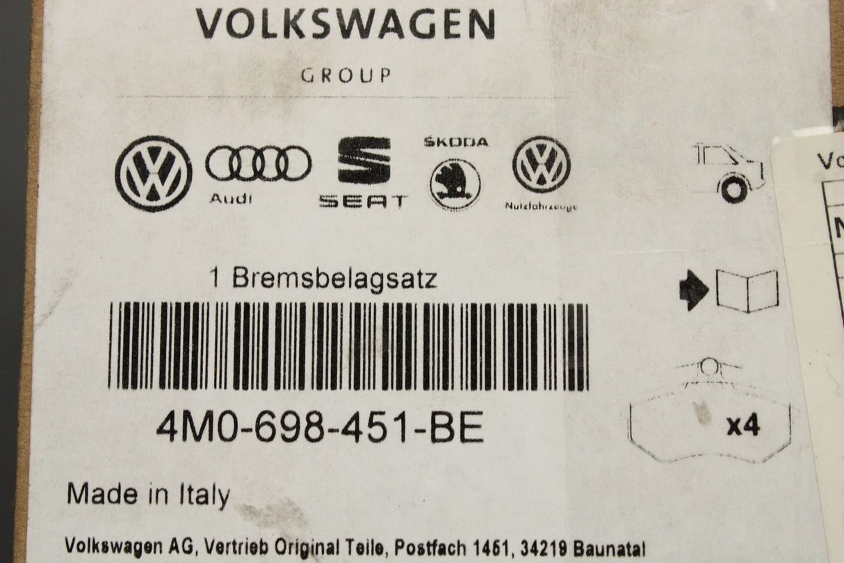 VW Touareg R 20-on Audi Q7 Q8 350mm brake pads set (rear) 4M0698451BE