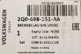 VW Polo 18-on T-Cross 276mm brake pads set (front) 2Q0698151AA