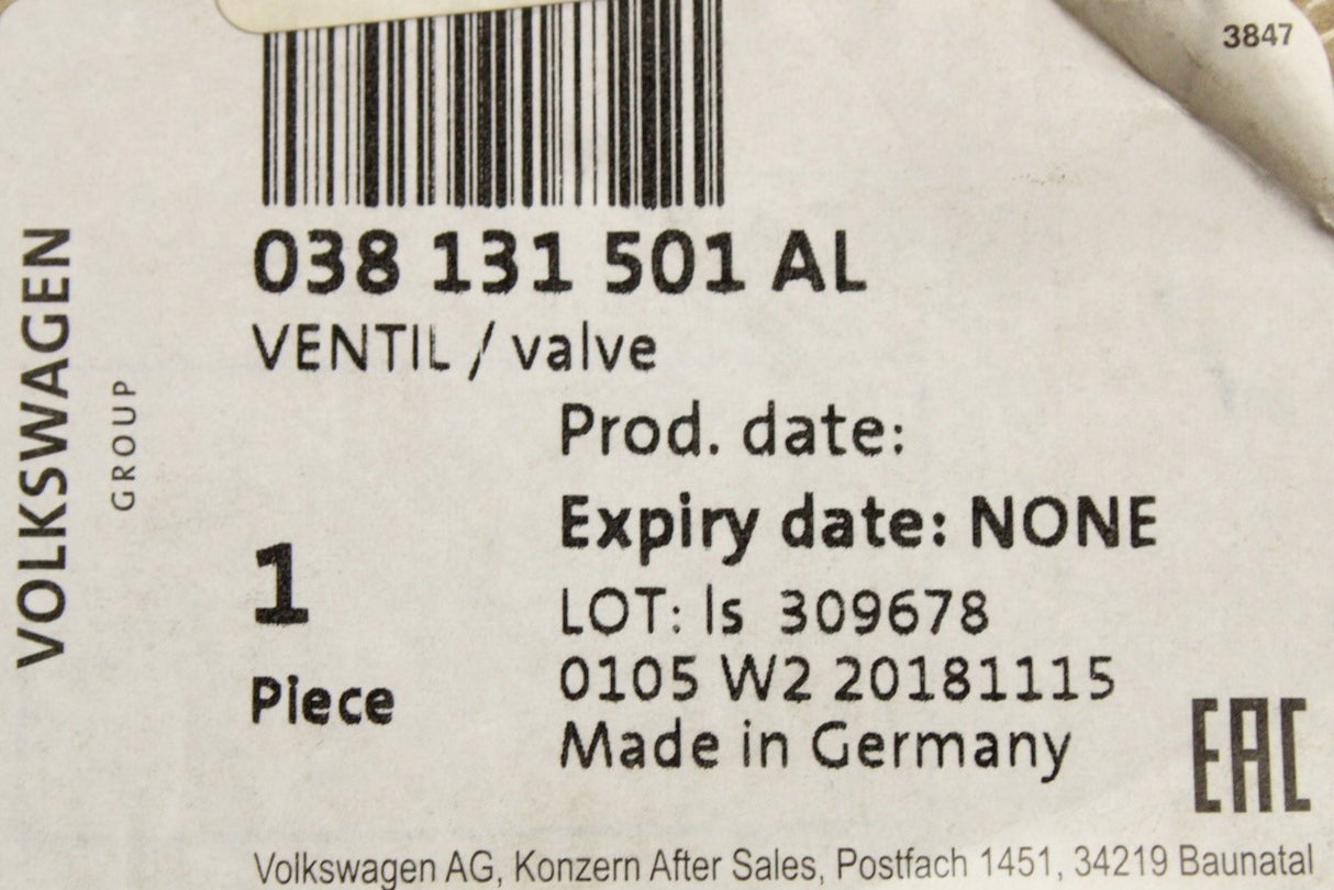 VW Transporter Audi A4 Skoda SEAT 1.9 TDI 1.7 SDI EGR valve 038131501AL