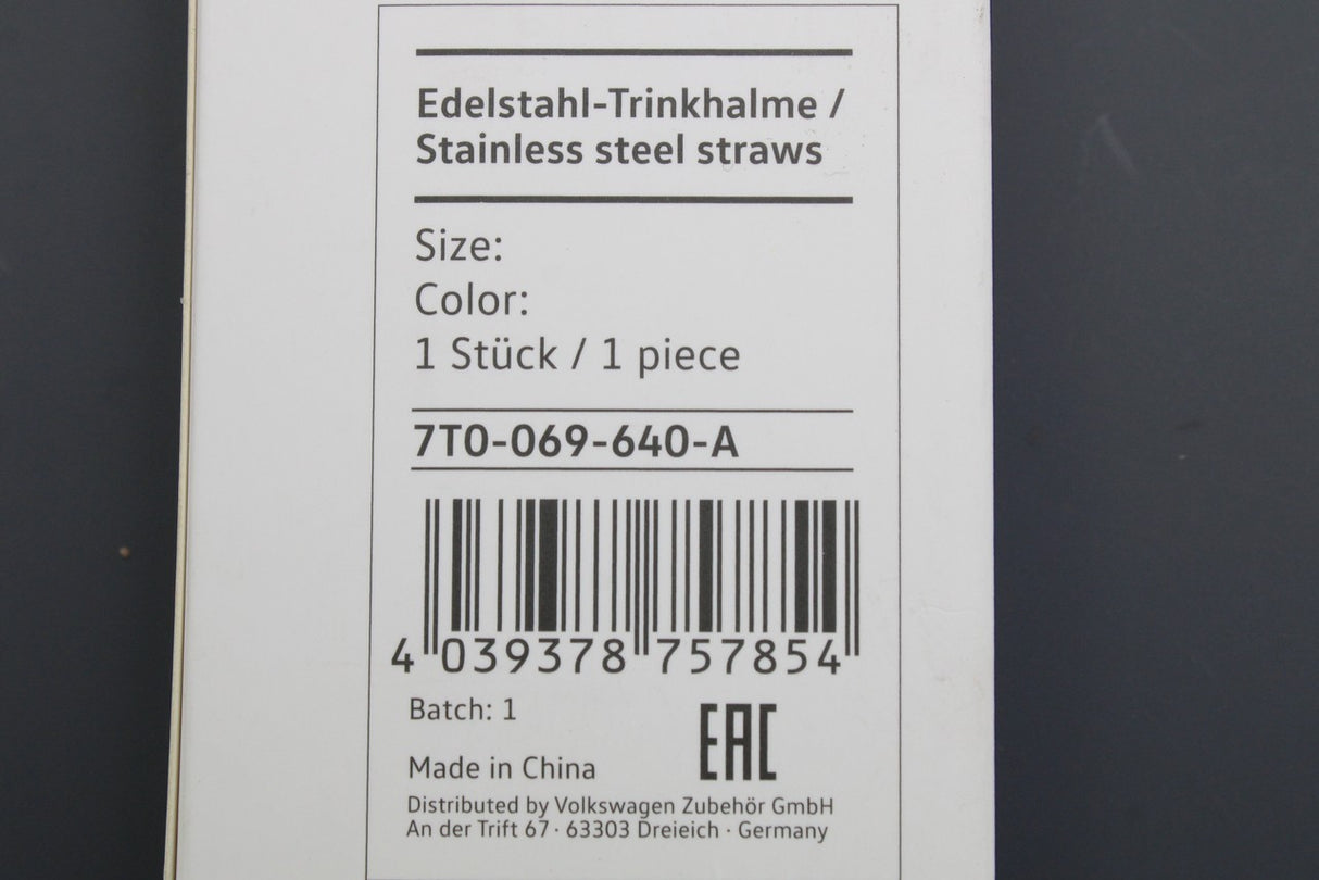 Volkswagen stainless steel straws set 7T0069640A