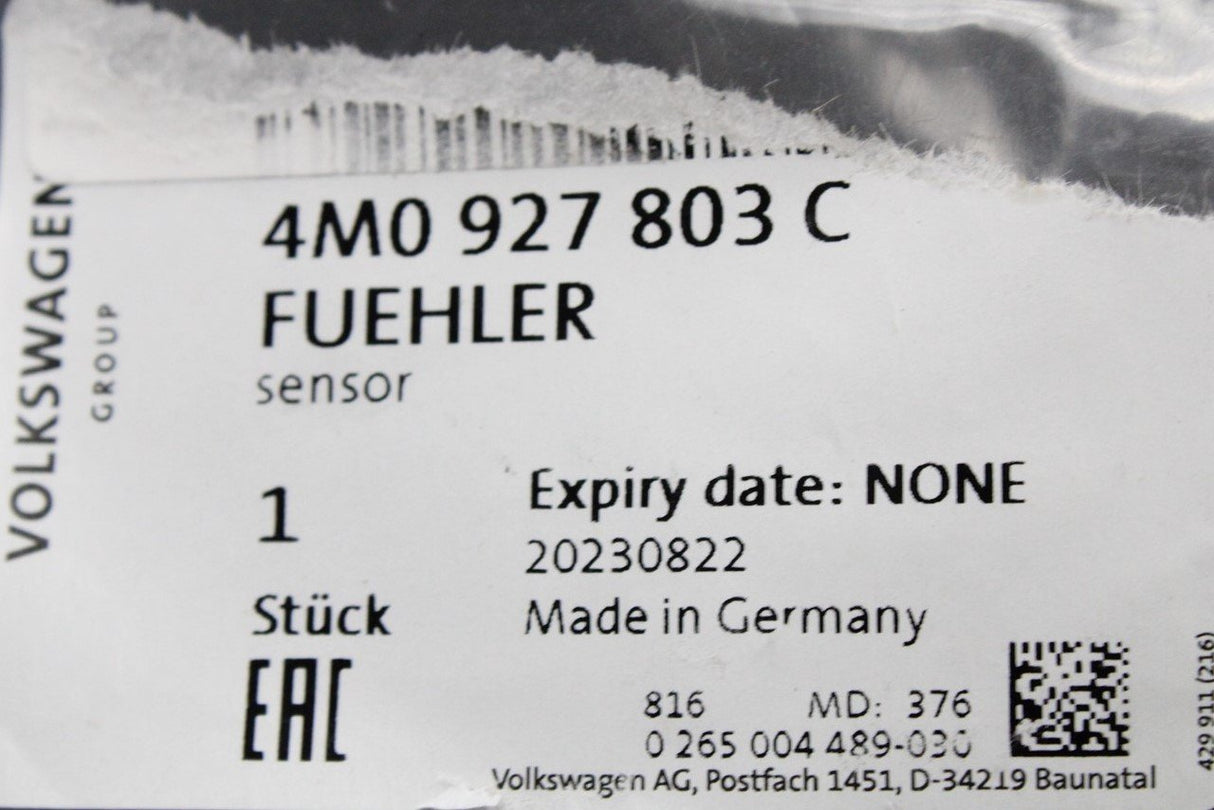 VW Touareg Audi A4 A5 A6 A8 Q7 Q8 16-on speed sensor (front) 4M0927803C