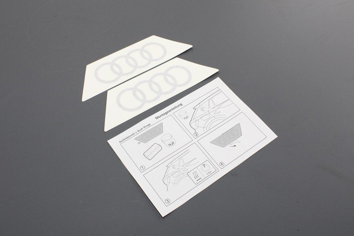 Audi Q2 2017-on accessory Audi ring logo stickers 81B064317 Z7G