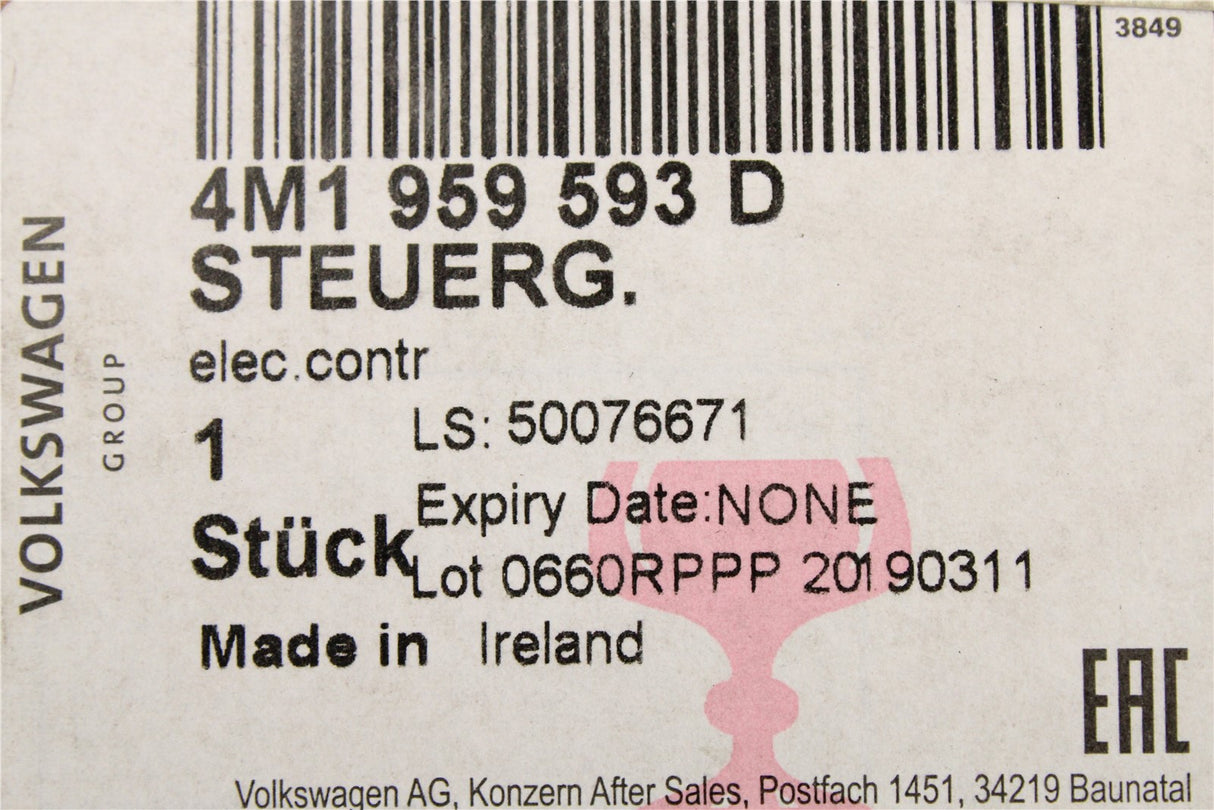 VW Touareg Audi A6 A7 A8 Q8 door control unit (drivers door) 4M1959593D