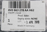 Audi A3 8V 2017-2020 gearstick knob and gaiter (manual) 8V0863278AA H62
