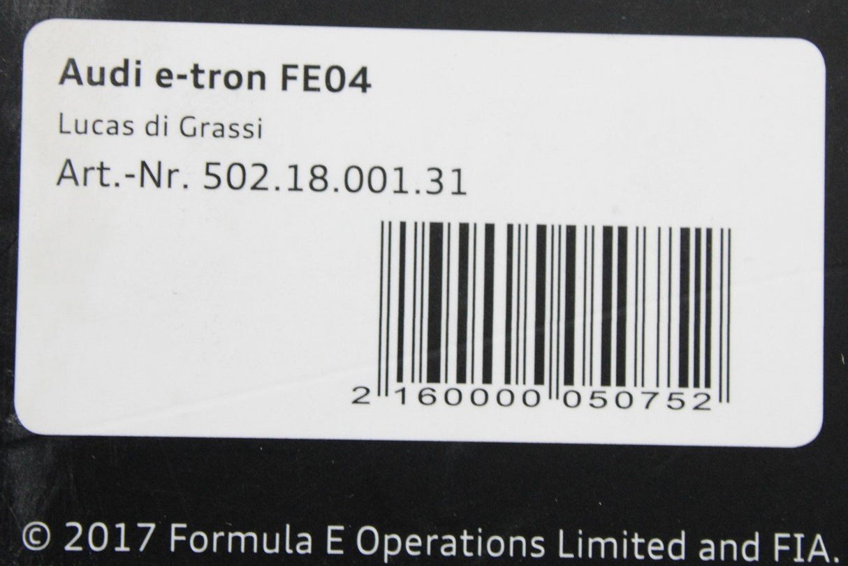 Audi e-tron FE04 Lucas di Grassi 1:43 scale model car 5021800131
