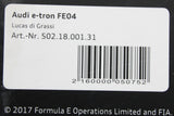 Audi e-tron FE04 Lucas di Grassi 1:43 scale model car 5021800131