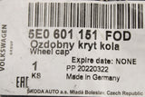 Skoda Citigo Octavia Superb alloy wheel centre cap (x1) 5E0601151 FOD