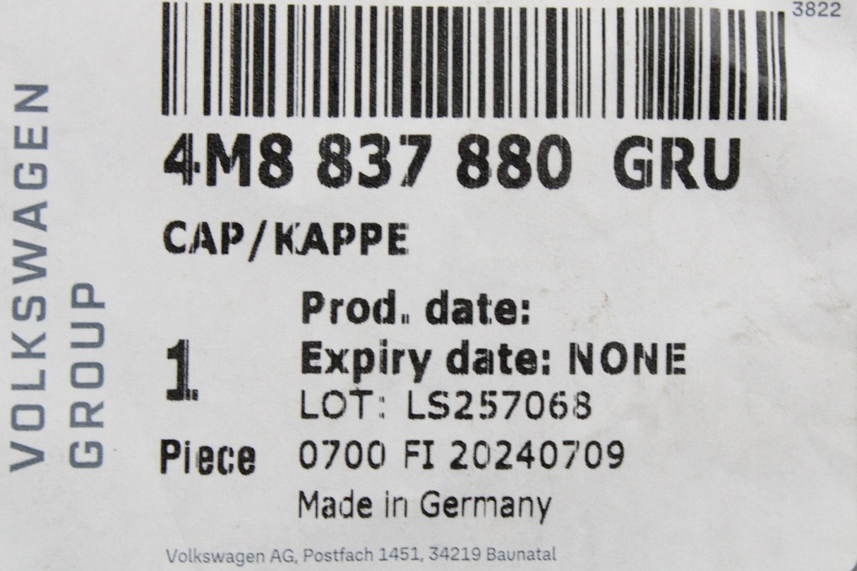 Audi A6 S6 Q8 RS6 RSQ8 19-on door lock cover cap (right) 4M8837880 GRU