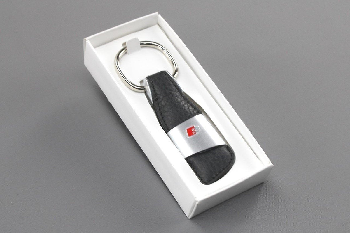 Audi S logo leather keyring 3181400210, view 1