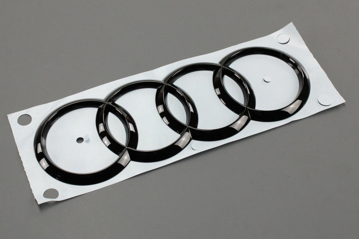 Audi Q5 SQ5 2021-on black Audi rings badge emblem (rear) 80A071802, view 1