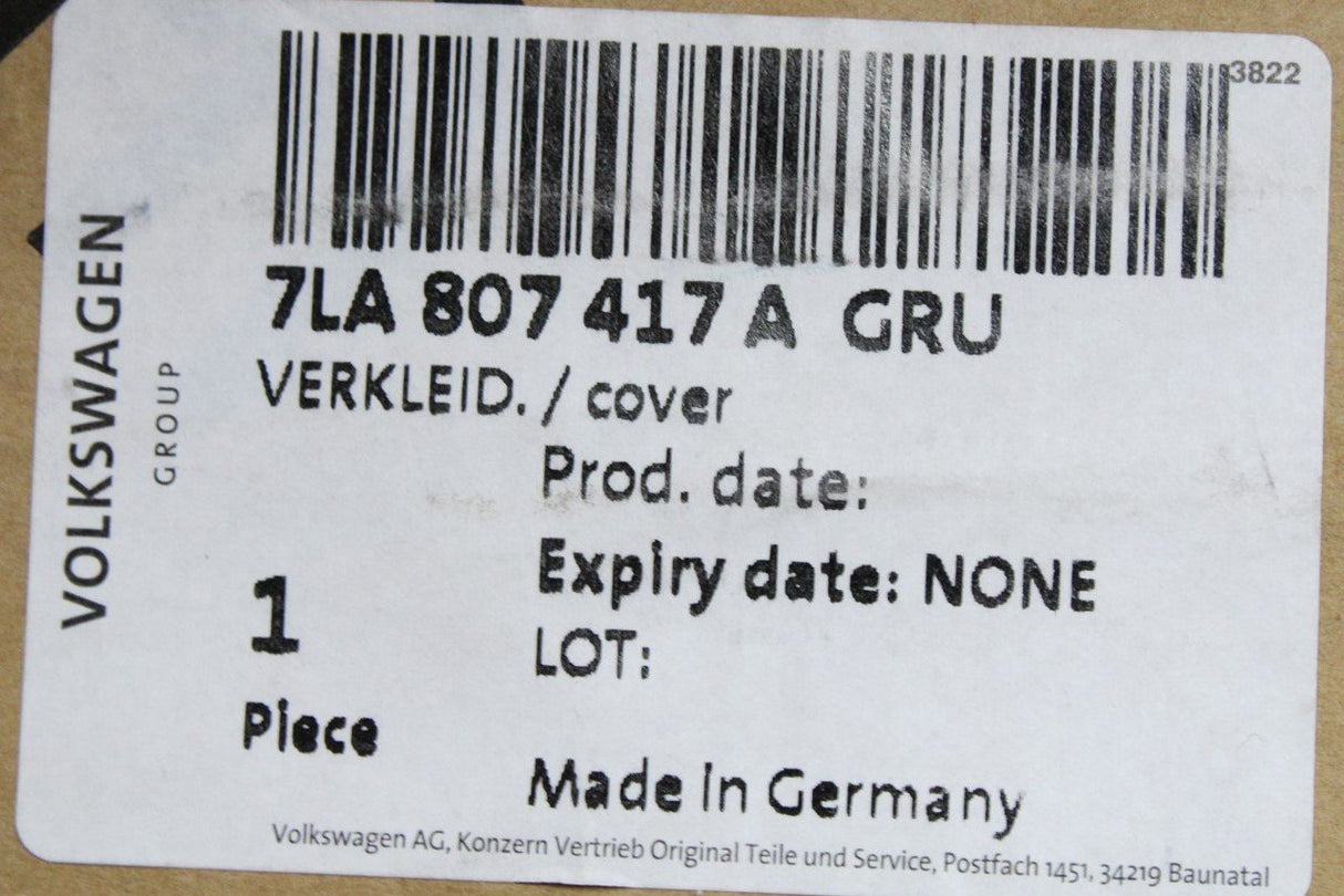 VW Transporter T6 T6.1 16-on rear bumper cover (tailgate) 7LA807417A GRU