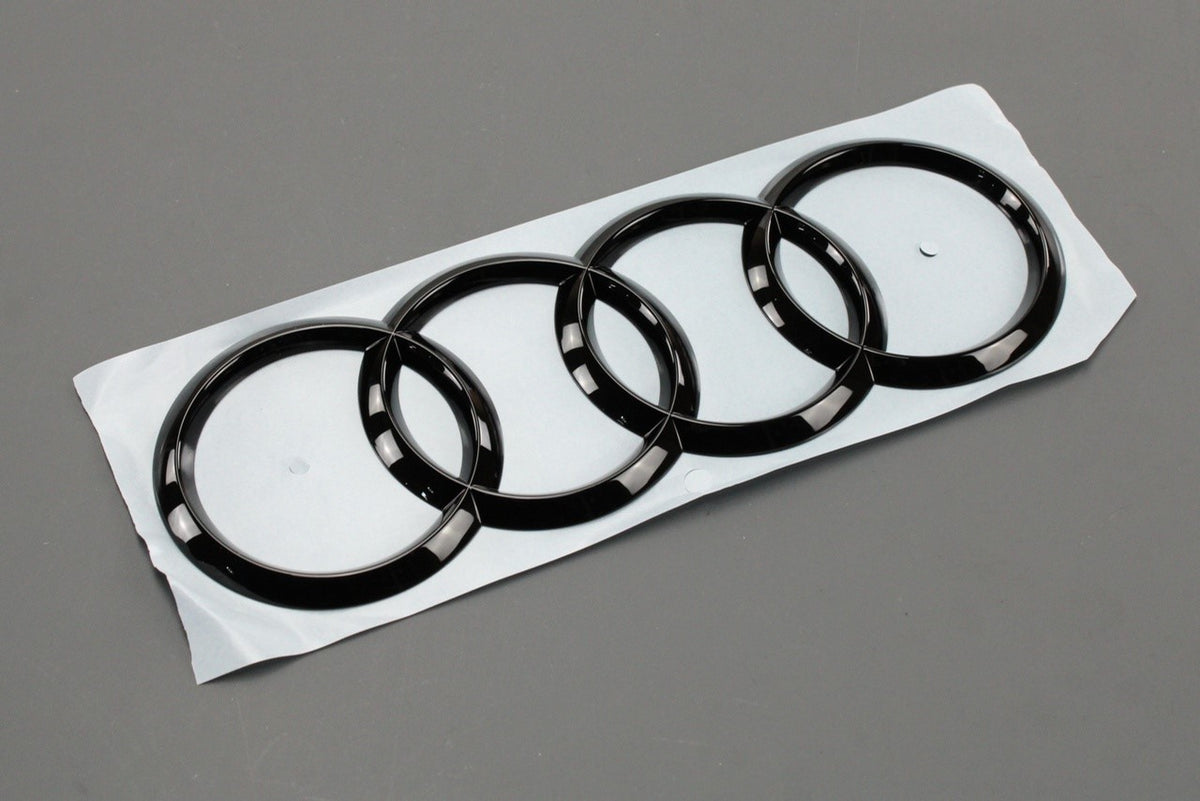 Audi A5 S5 2017-on black Audi rings badge emblem (rear) 8W6071802, view 1