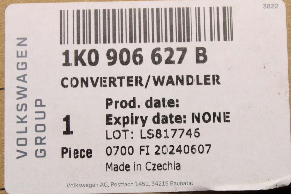 VW Audi Skoda SEAT 06-on boost control solenoid (1.6 2.0 TDI) 1K0906627B